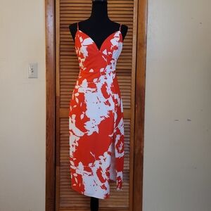 EUC Apeach Floral Spaghetti Strap Dress Size Small